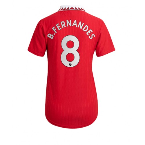 Fotbalové Dres Manchester United Bruno Fernandes #8 Dámské Domácí 2022-23 Krátký Rukáv